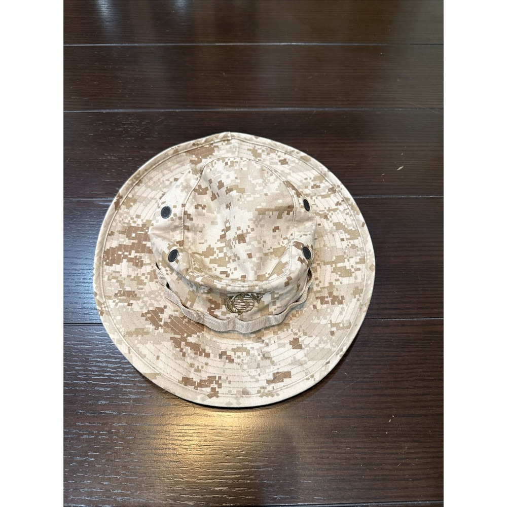 USMC Cover Field Marpat Desert Outdoor Sun Hat Size M 7 1/4